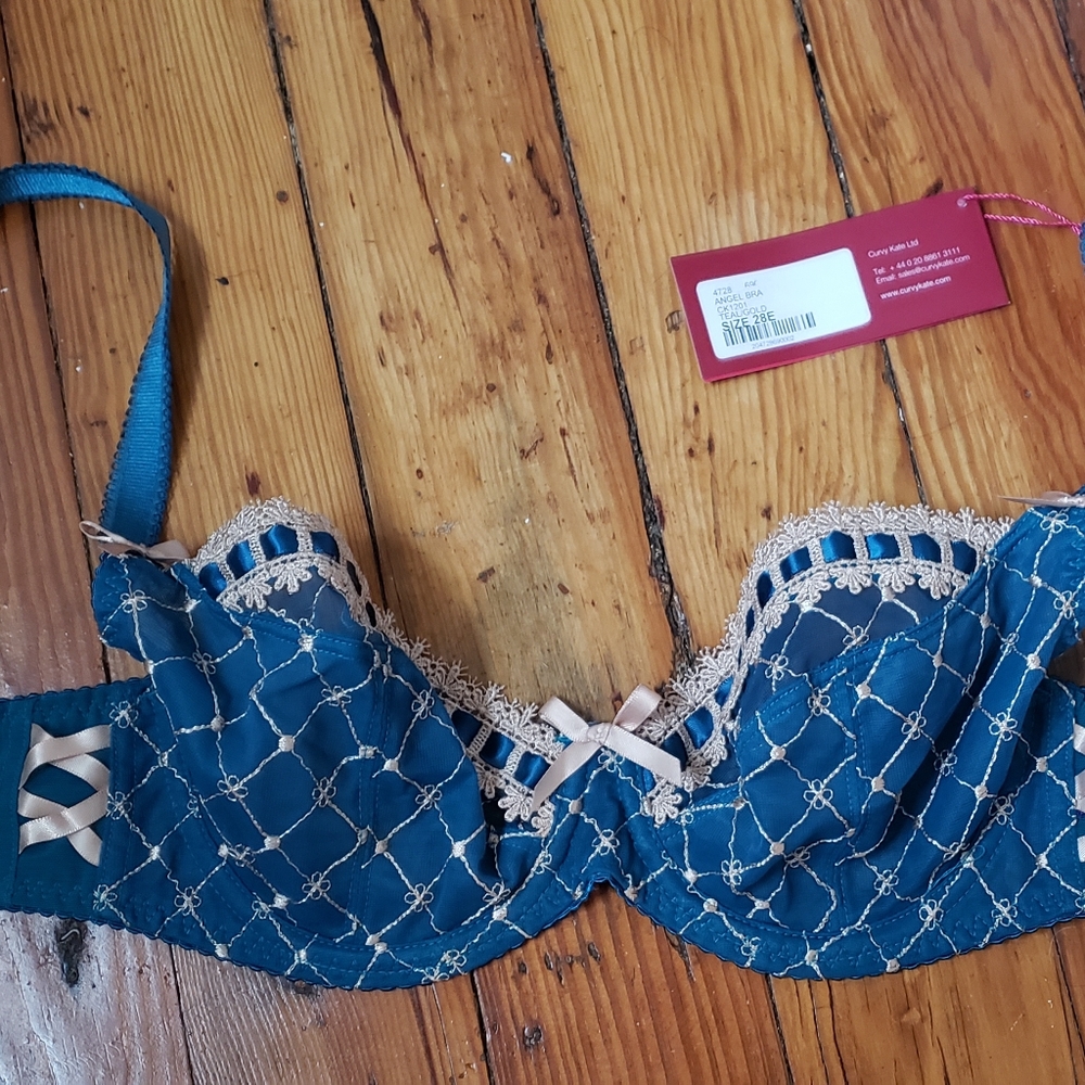 Curvy Kate 28E XS Unpadded Teal Bra NWT
